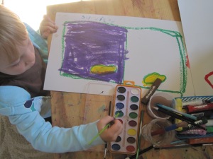 painting with preschoolers